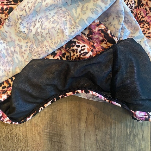 Torrid • Animal Print One-Piece Babydoll Swimsuit • Size 1X 14/16 • Like new!! - Picture 7 of 9